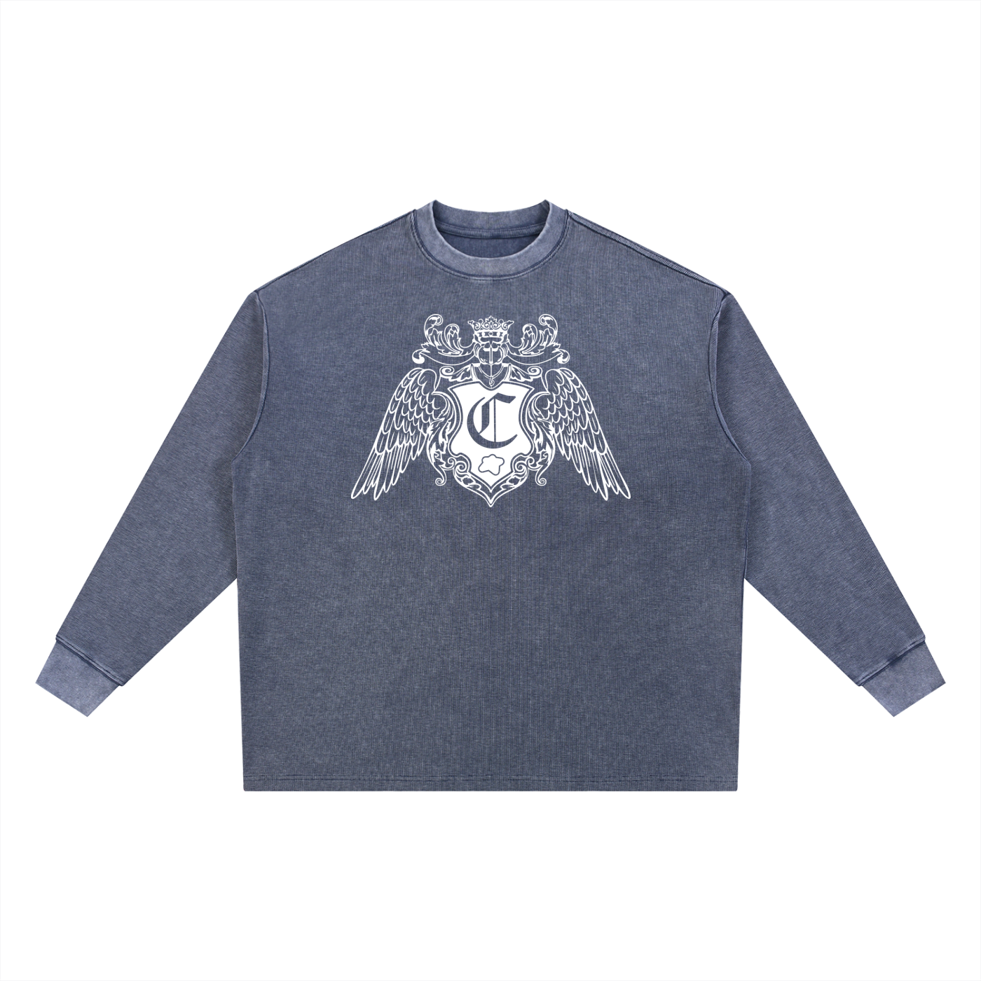 T-shirt oversize en tissu gaufré délavé - Coat of arms