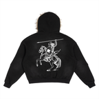 Sweat à capuche détachable en fourrure