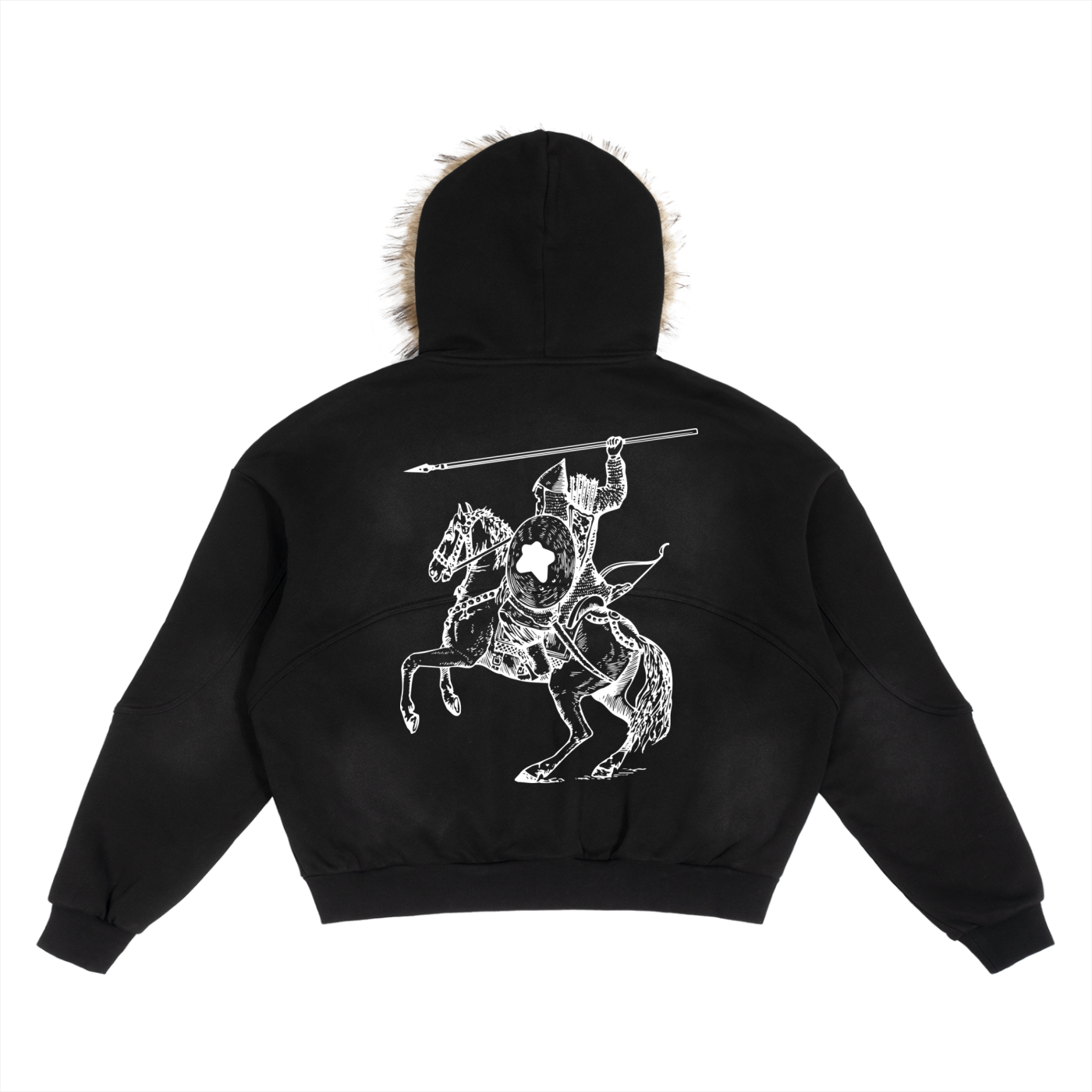 Sweat à capuche détachable en fourrure