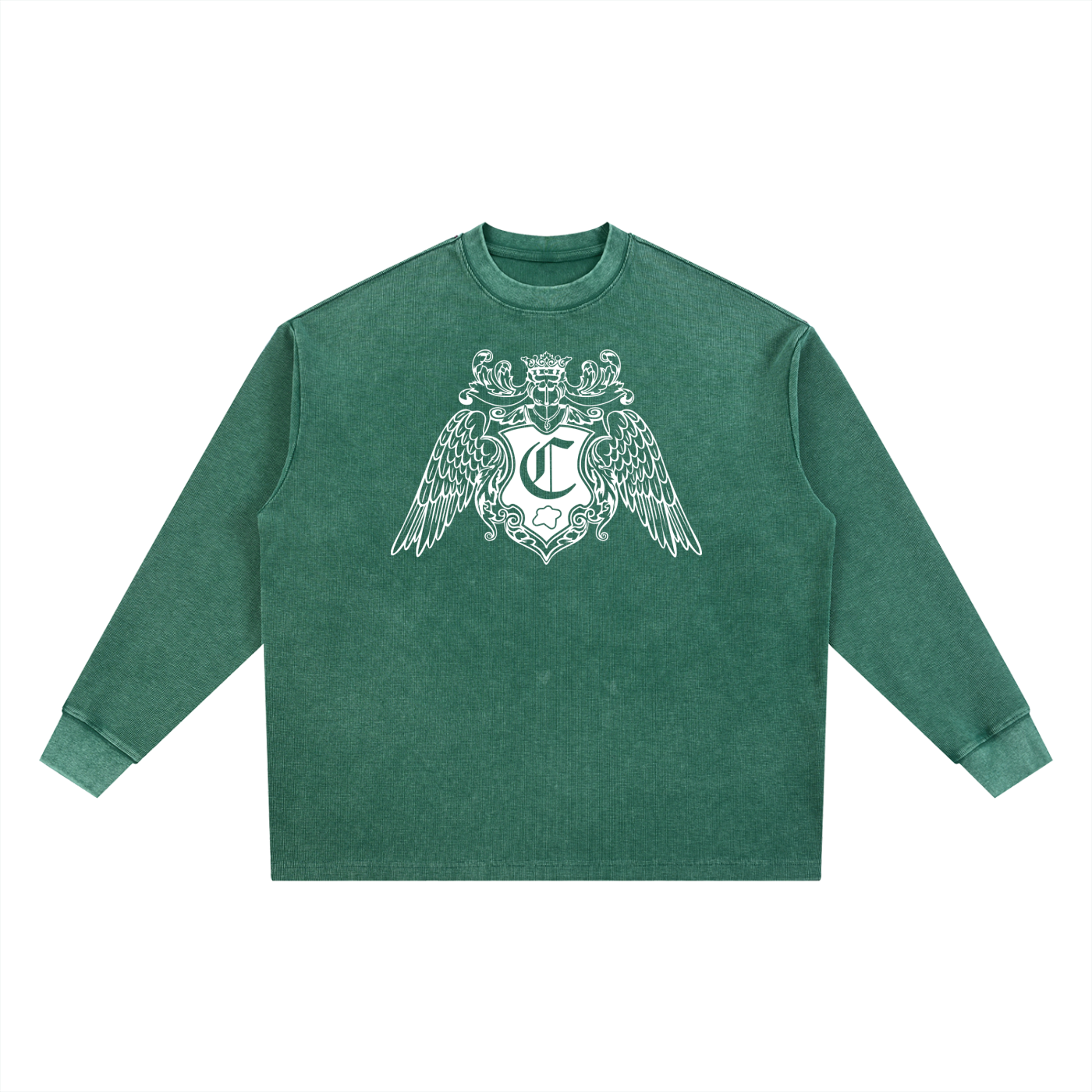 T-shirt oversize en tissu gaufré délavé - Coat of arms