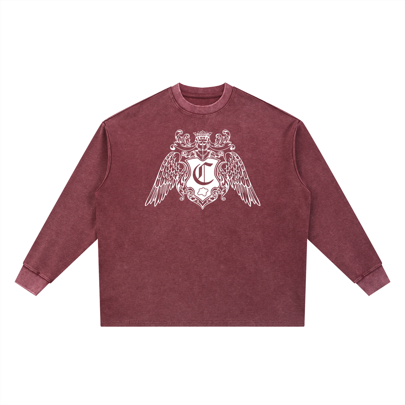 T-shirt oversize en tissu gaufré délavé - Coat of arms