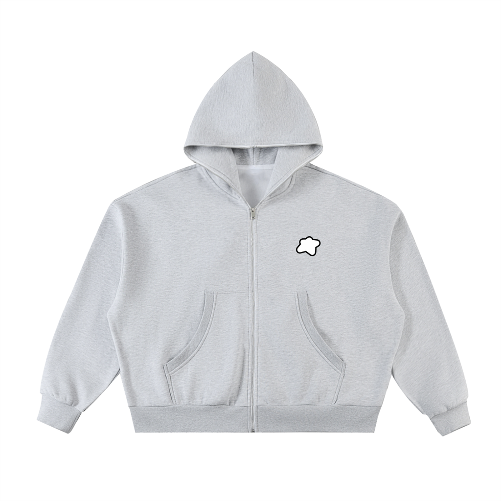 Full-Zip Boxy Hoodie - Basic