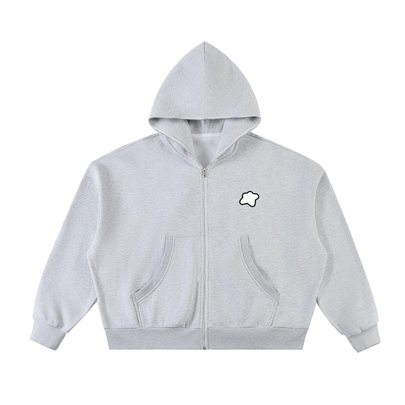 Full-Zip Boxy Hoodie - Basic