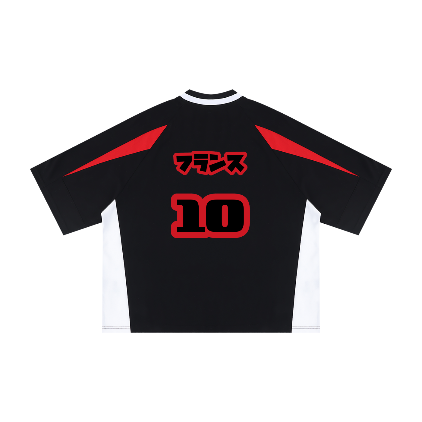 Dos du maillot France noir et rouge avec numéro 10 CLRE Asian Summer Drop.004
