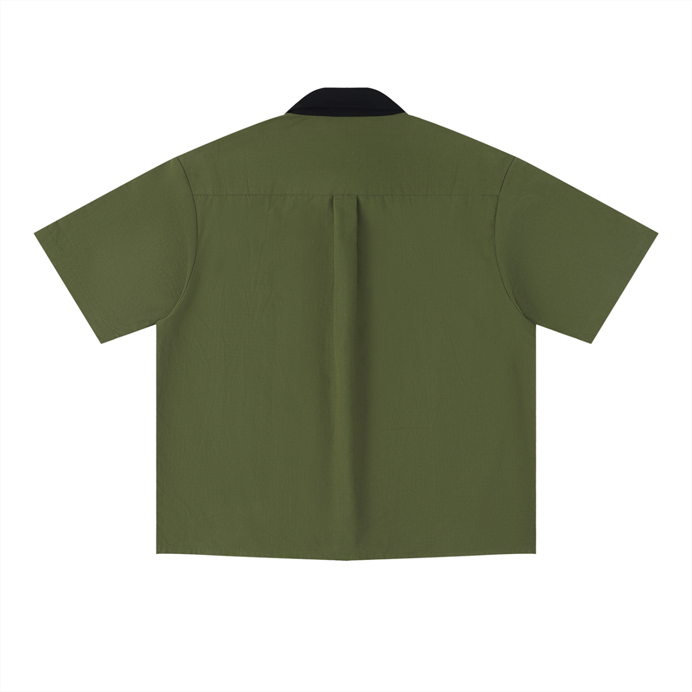 Chemise Oversize Col Contrasté Unisexe - Streetwear Basics Été