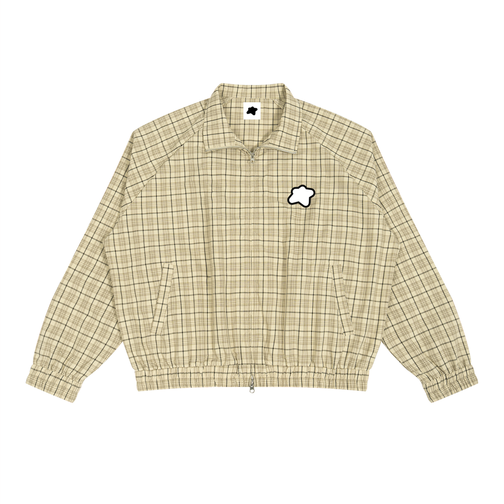 Veste zippée à carreaux oversize - Basic