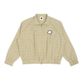 Veste zippée à carreaux oversize - Basic