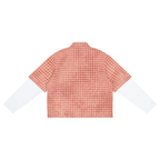 Chemise Vichy Effet Tie-Dye Manches Superposées Unisexe - Basics
