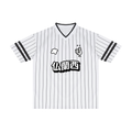 Maillot baseball blanc rayé style France vintage streetwear unisexe CLRE — pinstripe kanji 仏蘭西 Drop.004 Asian Summer