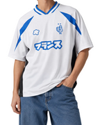 Maillot France blanc et bleu style football streetwear CLRE vue de face