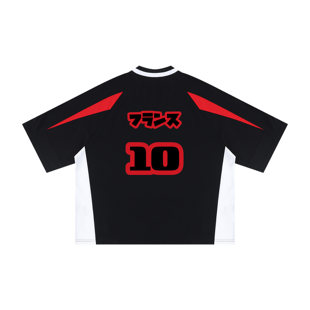 Dos du maillot France noir et rouge avec numéro 10 CLRE Asian Summer Drop.004