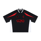 Maillot France noir et rouge style football streetwear CLRE Drop.004 Asian Summer vue de face