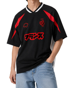 Maillot France noir et rouge style football streetwear CLRE Drop.004 Asian Summer vue de face