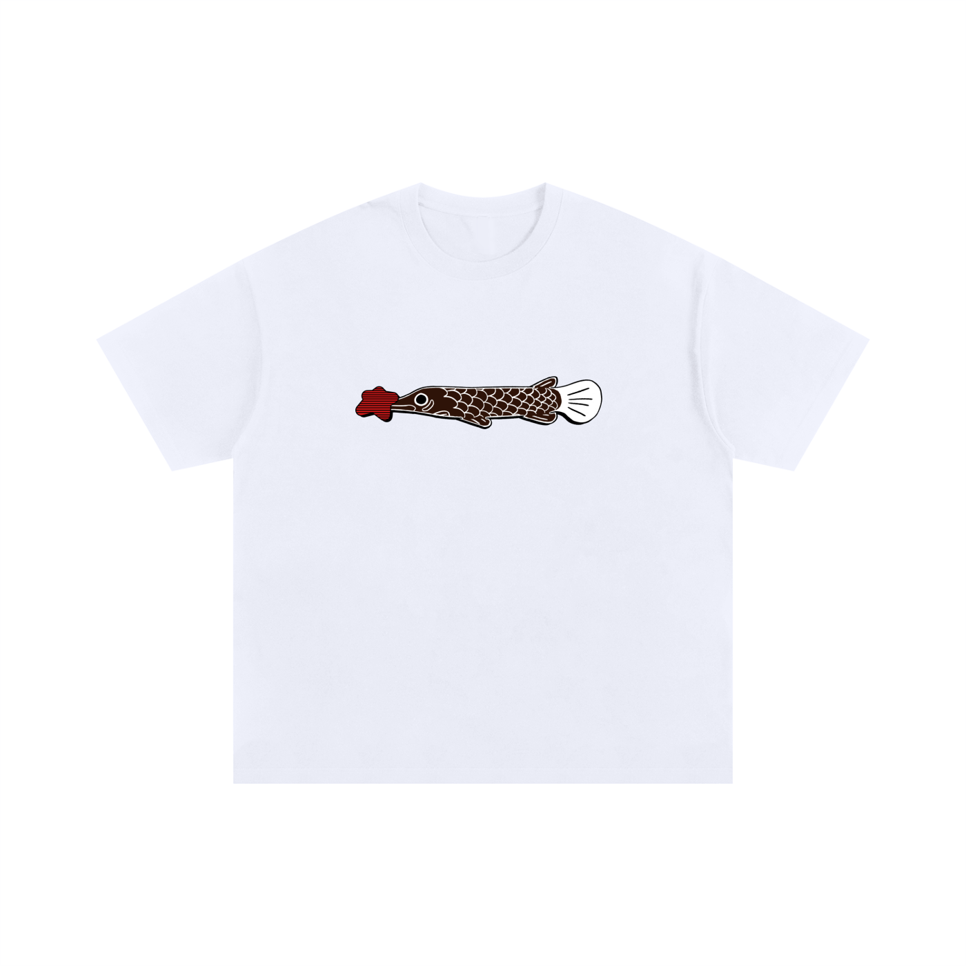 T-shirt blanc CLRE graphic carpe koï sauce soja japonaise — streetwear unisexe Drop.004 Asian Summer illustration japonaise