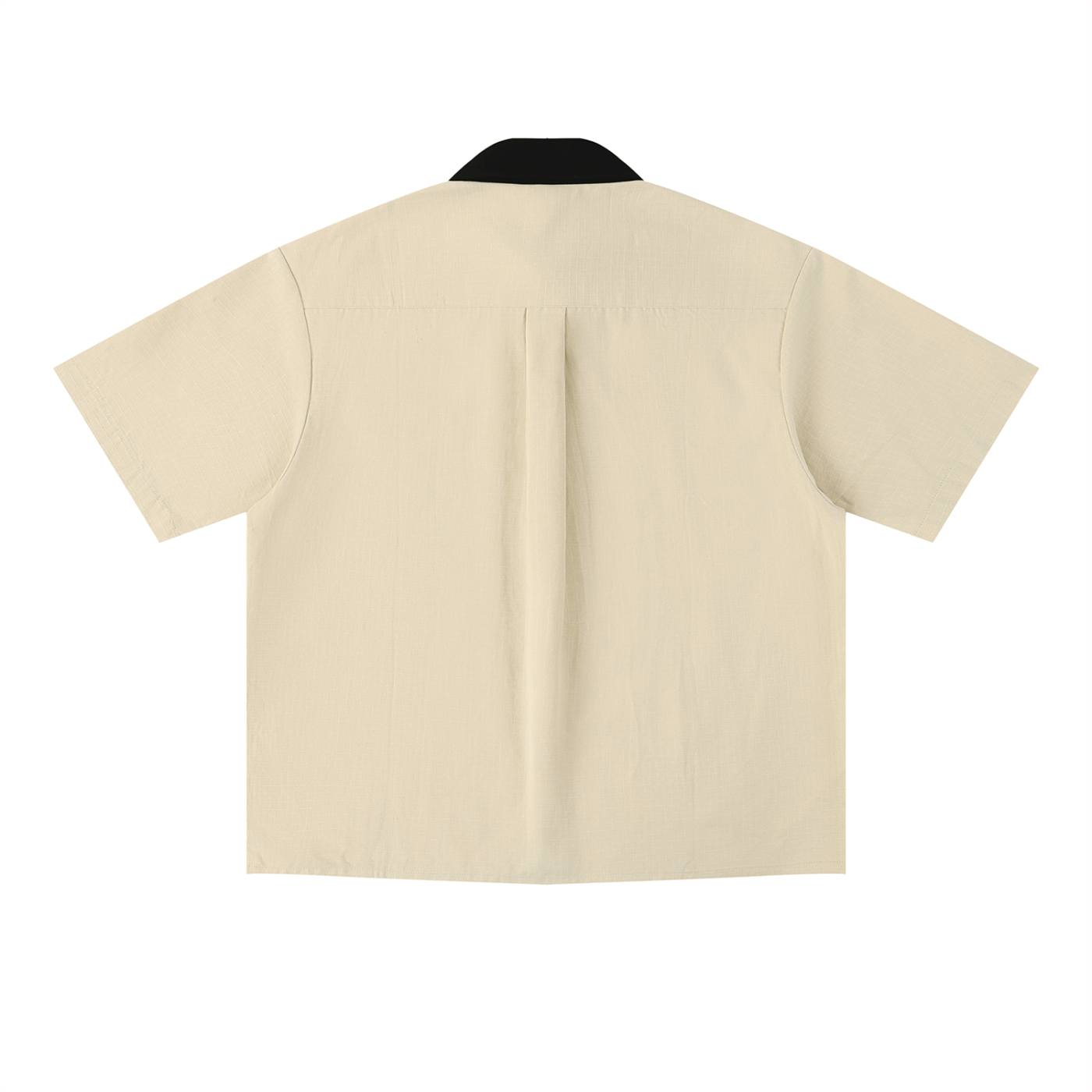 Chemise Oversize Col Contrasté Unisexe - Streetwear Basics Été