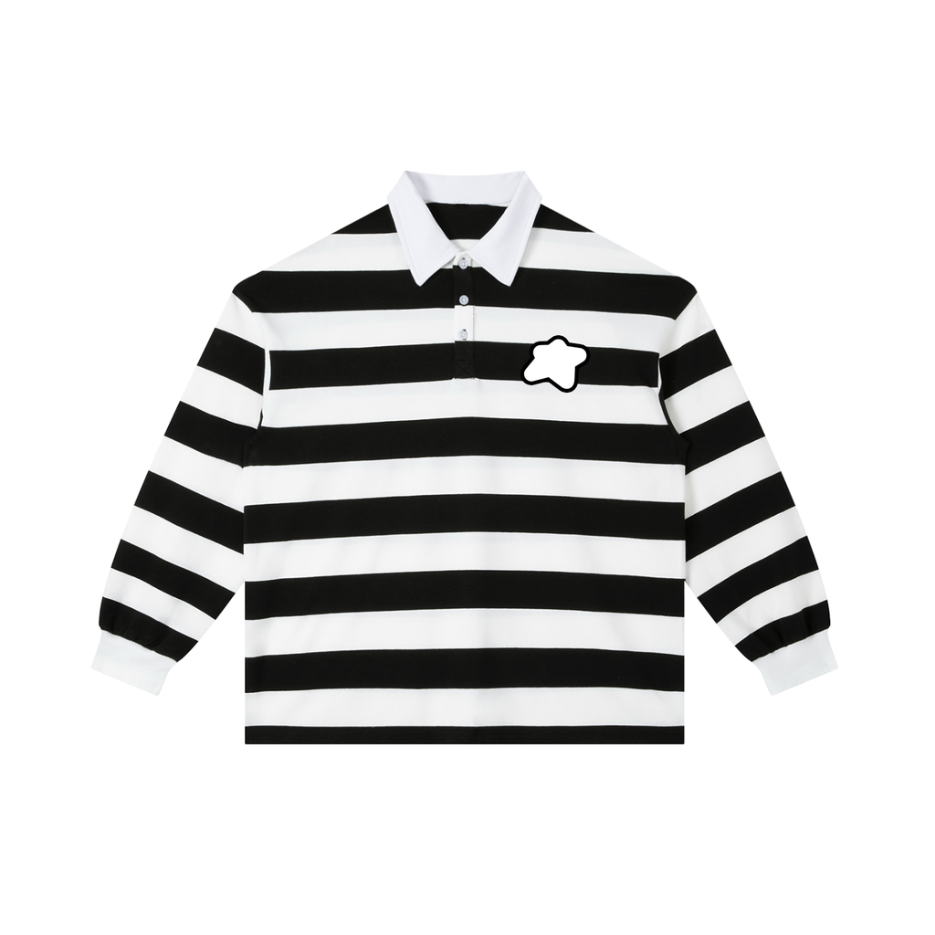 Polo à rayures Noir & Blanc - Basic