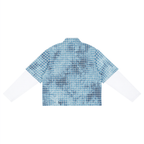 Chemise Vichy Effet Tie-Dye Manches Superposées Unisexe - Basics
