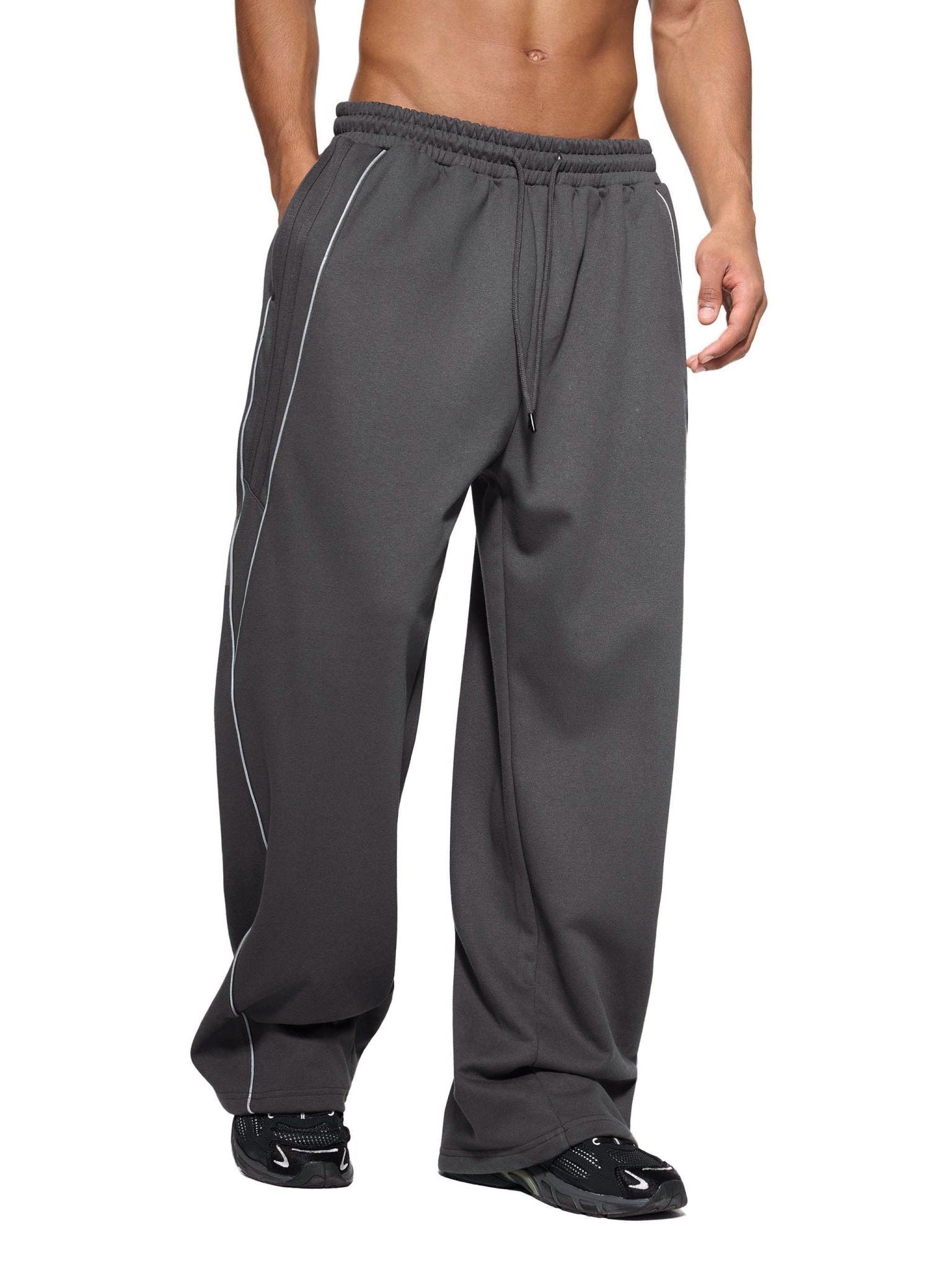 Basics - Pantalon de survêtement droit à rayures réfléchissantes - CLRE.SHOP