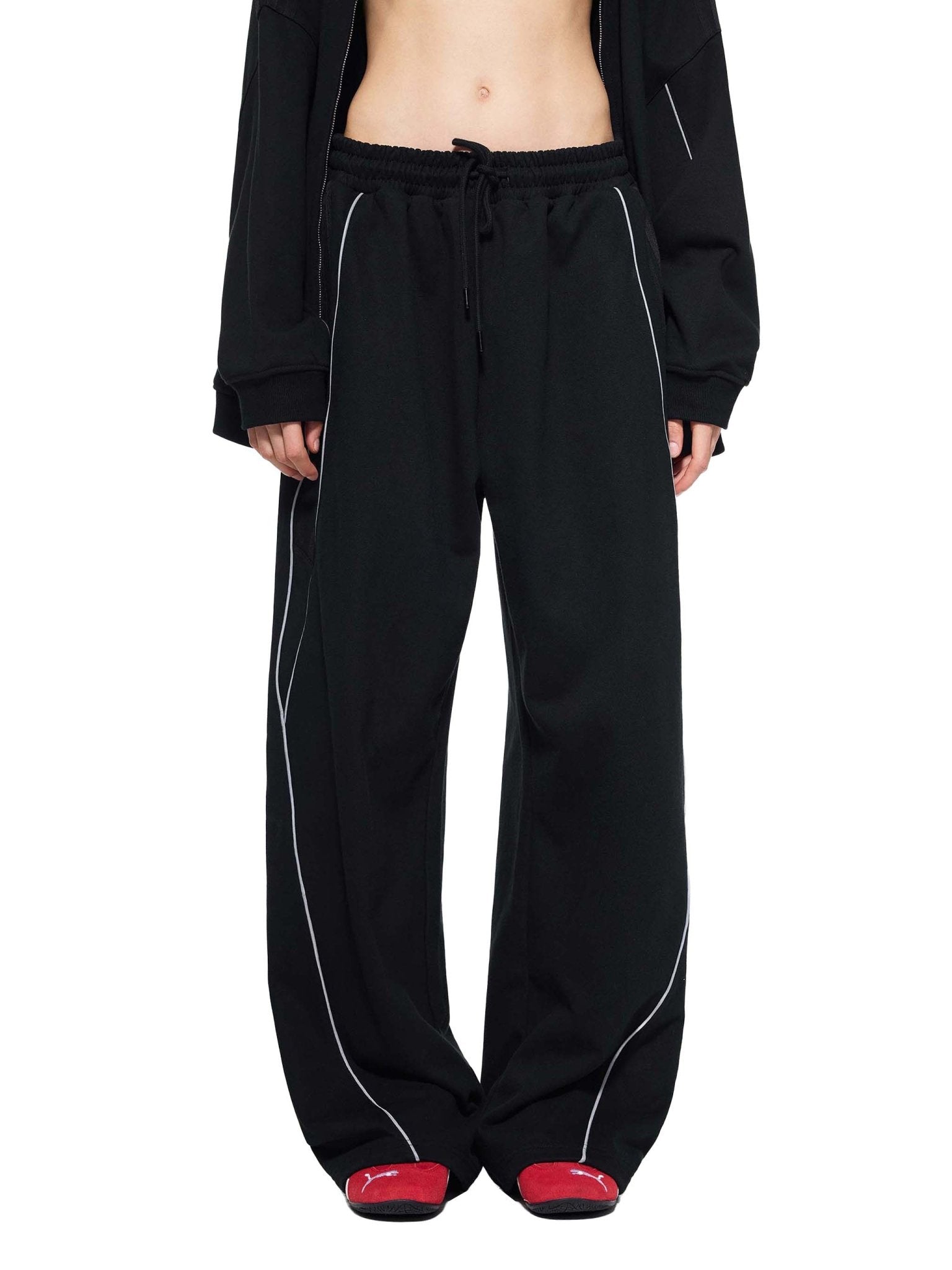 Basics - Pantalon de survêtement droit à rayures réfléchissantes - CLRE.SHOP