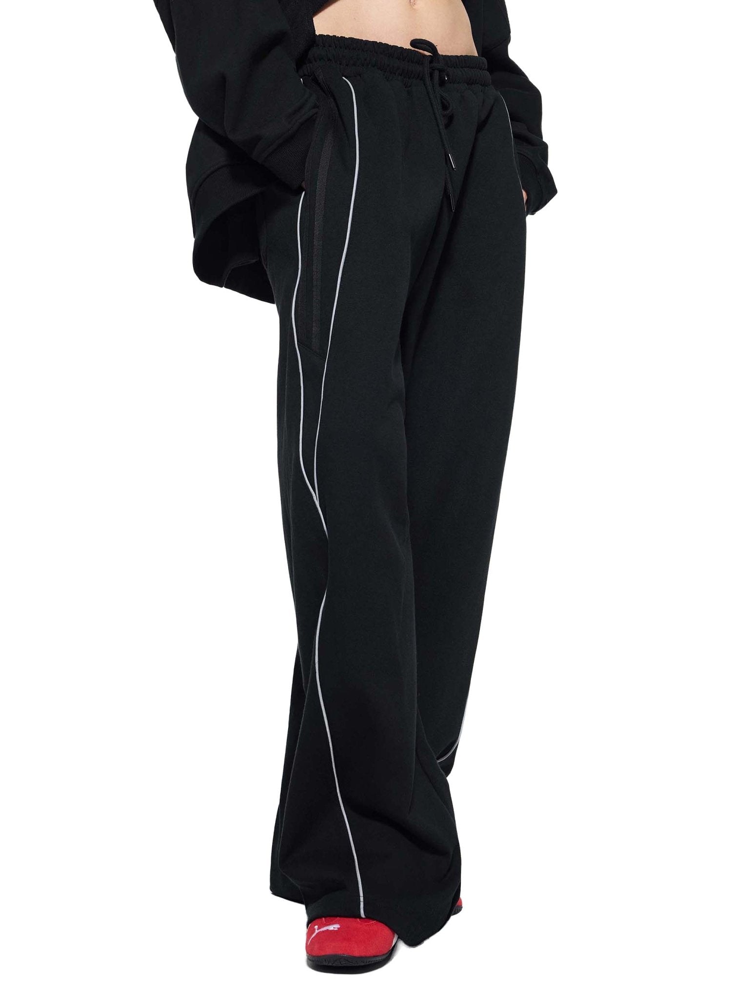 Basics - Pantalon de survêtement droit à rayures réfléchissantes - CLRE.SHOP