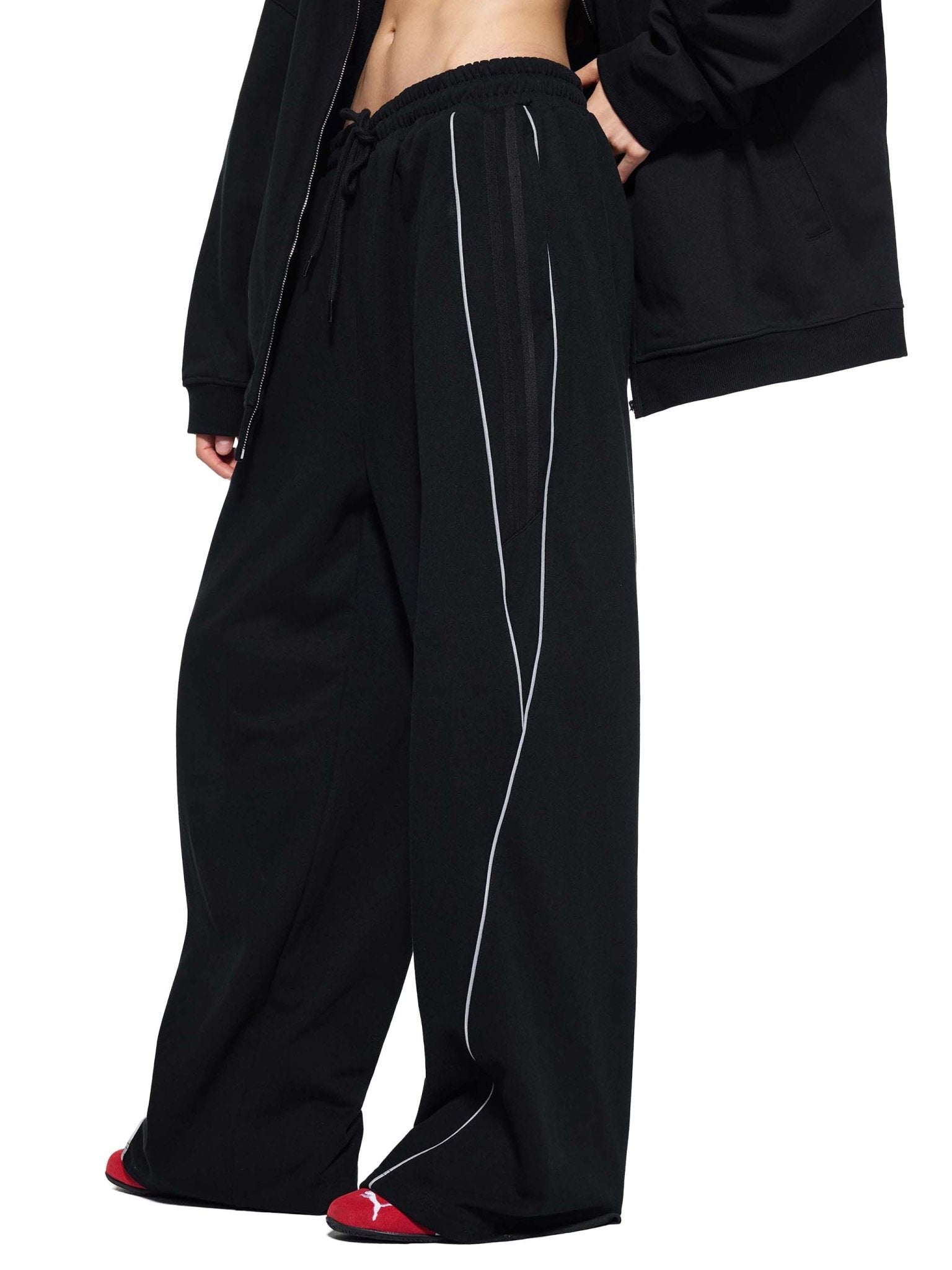 Basics - Pantalon de survêtement droit à rayures réfléchissantes - CLRE.SHOP