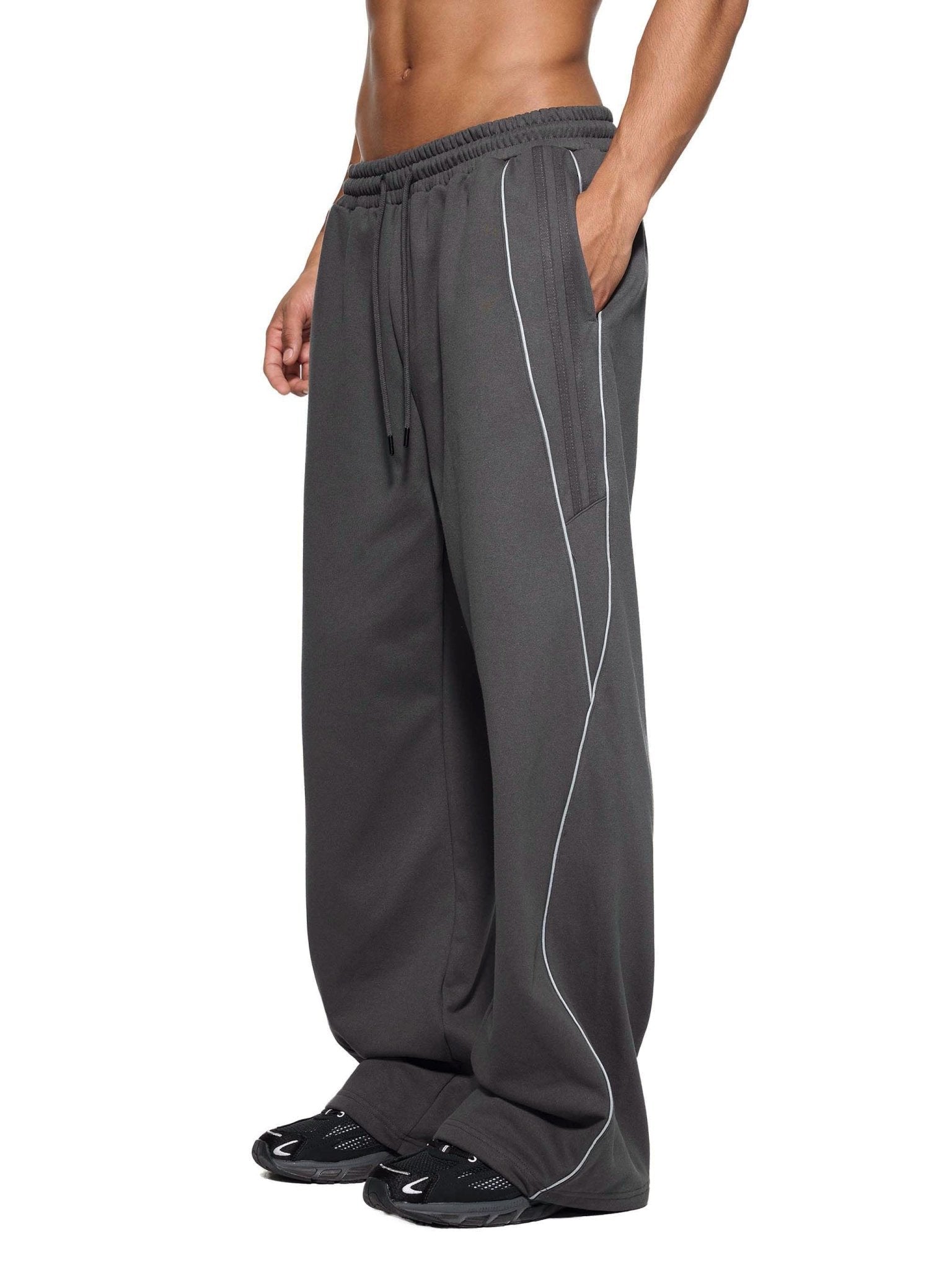 Basics - Pantalon de survêtement droit à rayures réfléchissantes - CLRE.SHOP