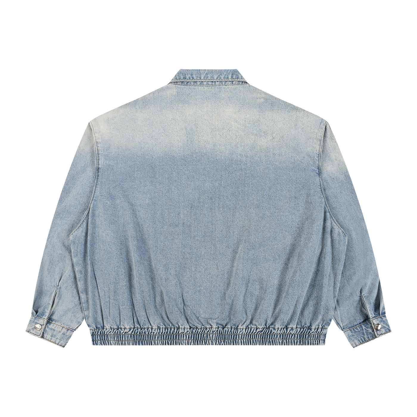 Veste en jean unisexe effet délavé vintage - Basic