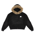 Sweat à capuche détachable en fourrure - Chevalier