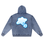 "CLICK ON ME" - Hoodie effet jean délavé - CLRE.SHOP