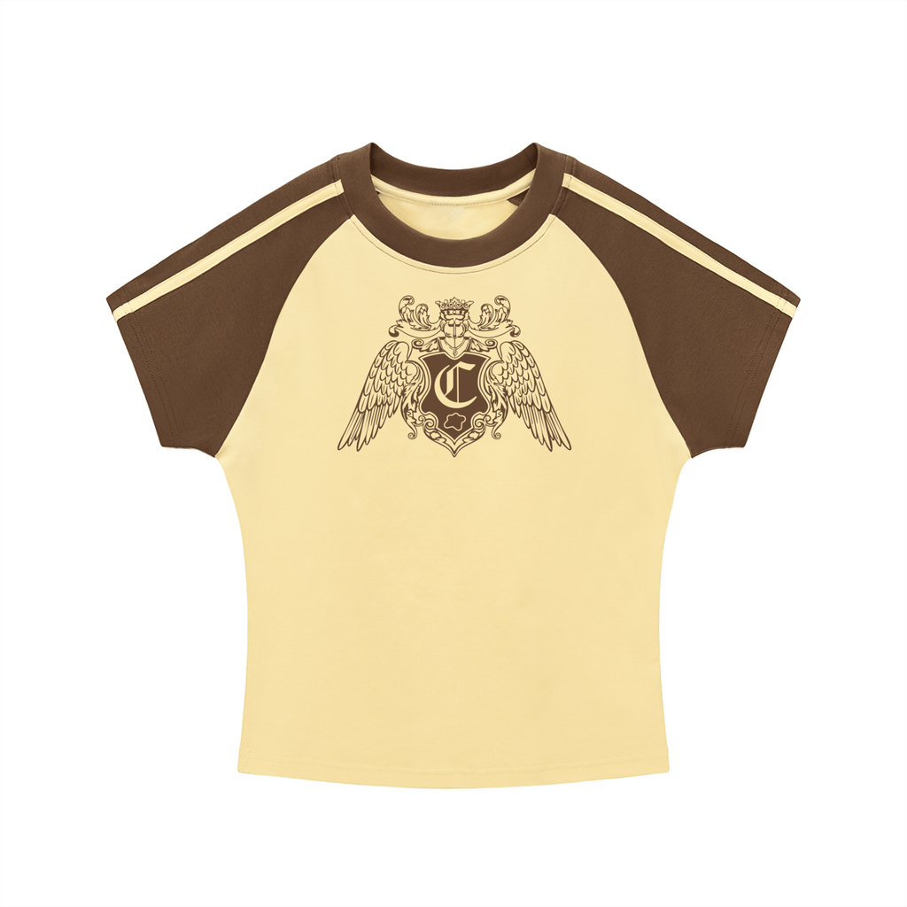 Coat of arms - Crop - top Beige et Marron - CLRE.SHOP