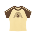 Coat of arms - Crop - top Beige et Marron - CLRE.SHOP