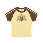 Coat of arms - Crop - top Beige et Marron - CLRE.SHOP