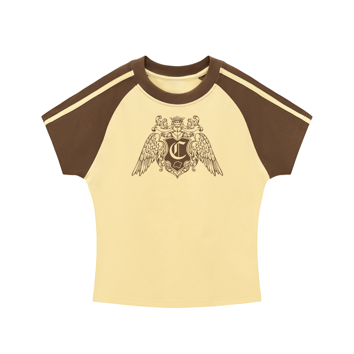 Coat of arms - Crop - top Beige et Marron - CLRE.SHOP