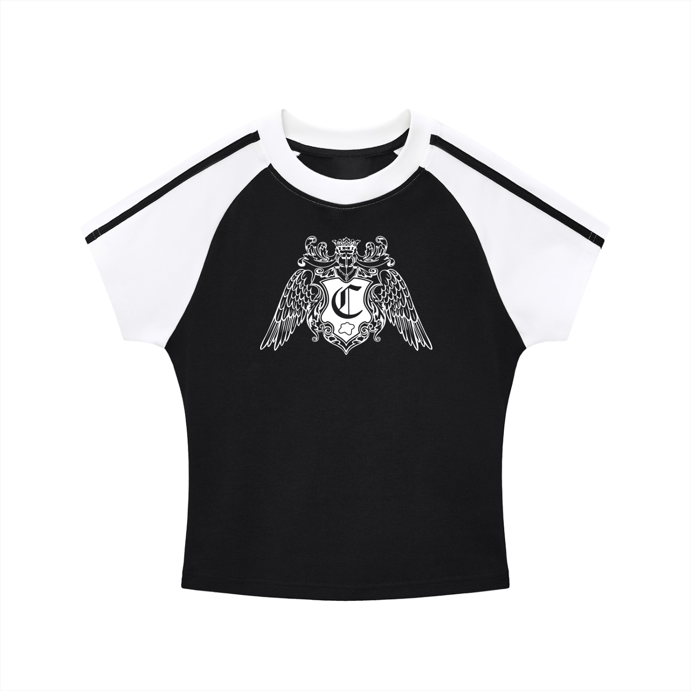 Coat of arms - Crop - top Noir - CLRE.SHOP