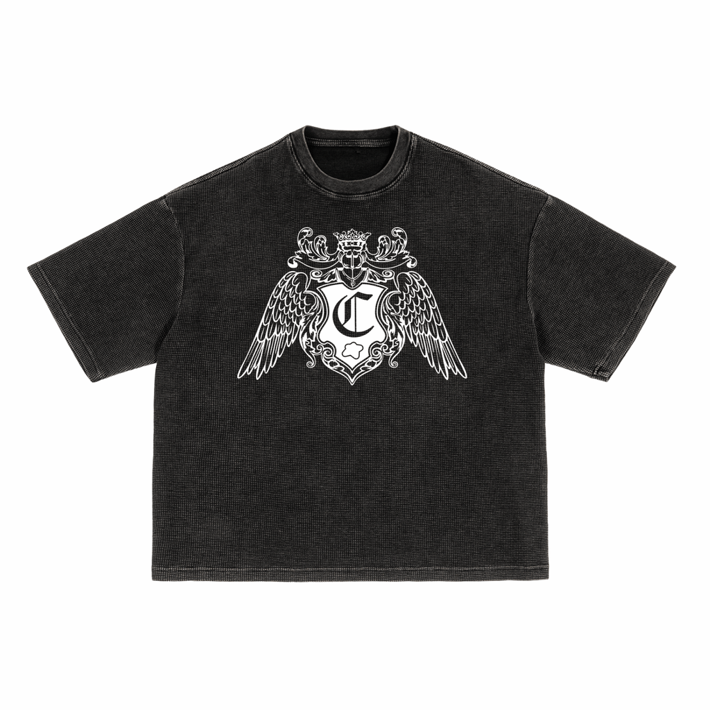 Coat Of Arms - T-Shirt Gaufré Délavé Boxy - CLRE - Marque Streetwear indépendante basée en France