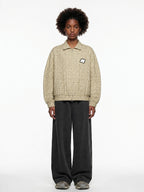 Veste zippée à carreaux oversize - Basic