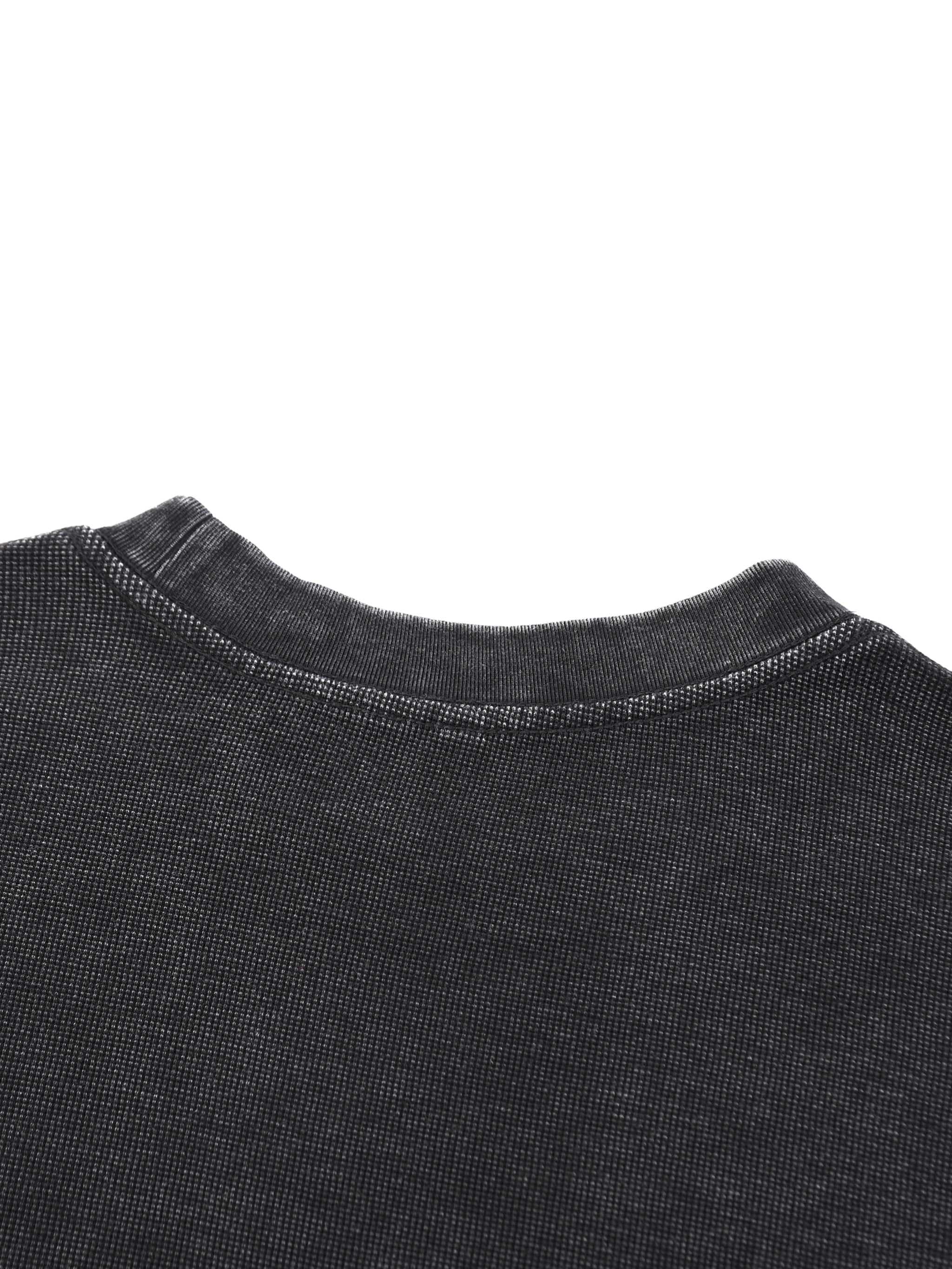 Oversized garment-dyed waffle T-shirt - Coat of arms