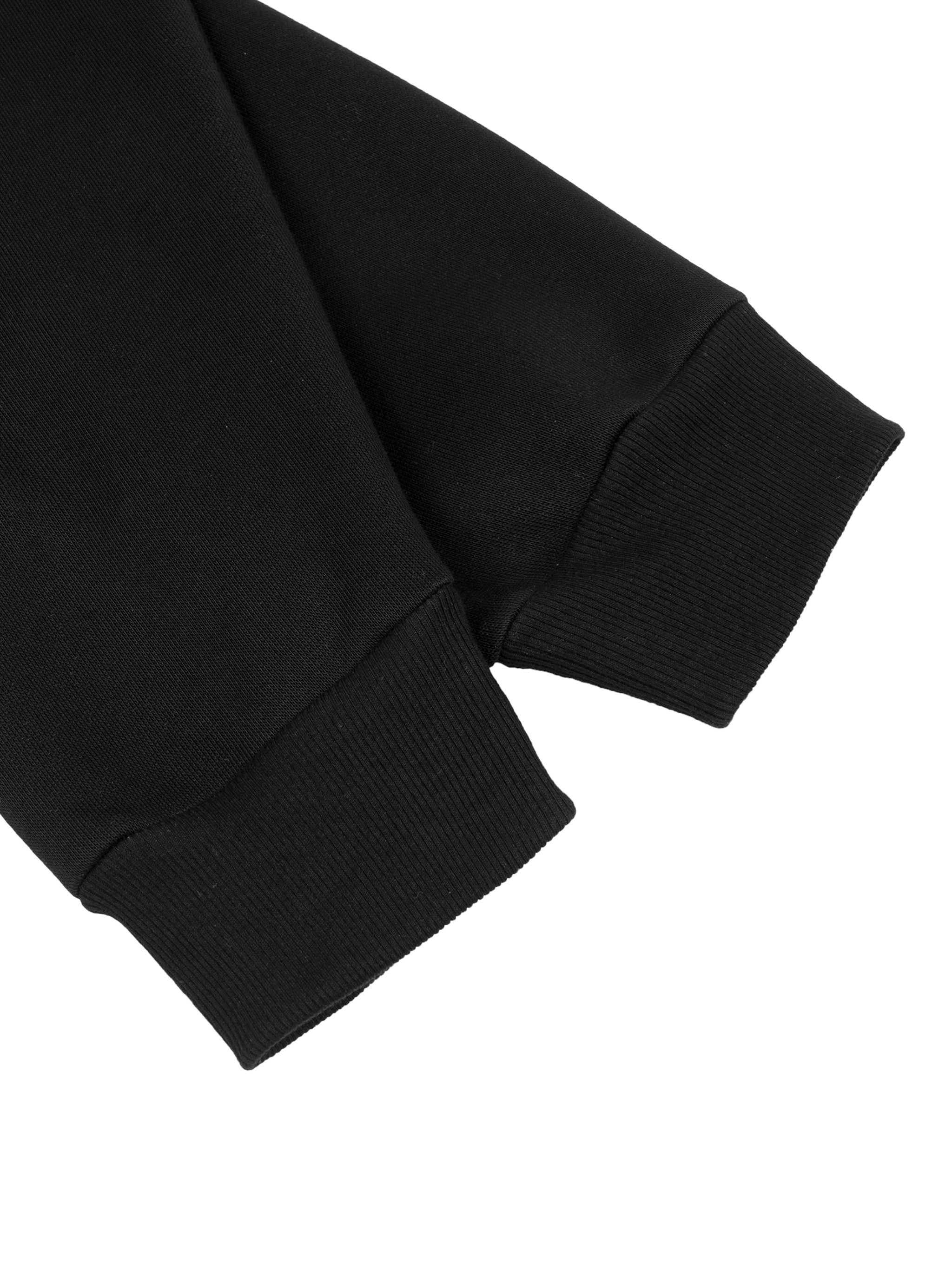 Sweat à capuche zippé contrasté à carreaux Noir - Basic