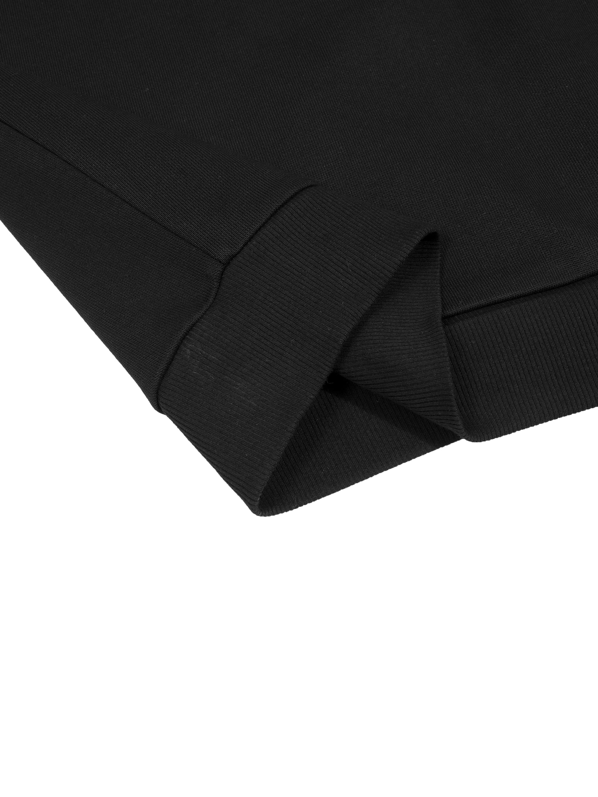 Sweat à capuche zippé contrasté à carreaux Noir - Basic