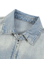 Unisex vintage faded denim jacket - Basic