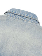 Unisex vintage faded denim jacket - Basic