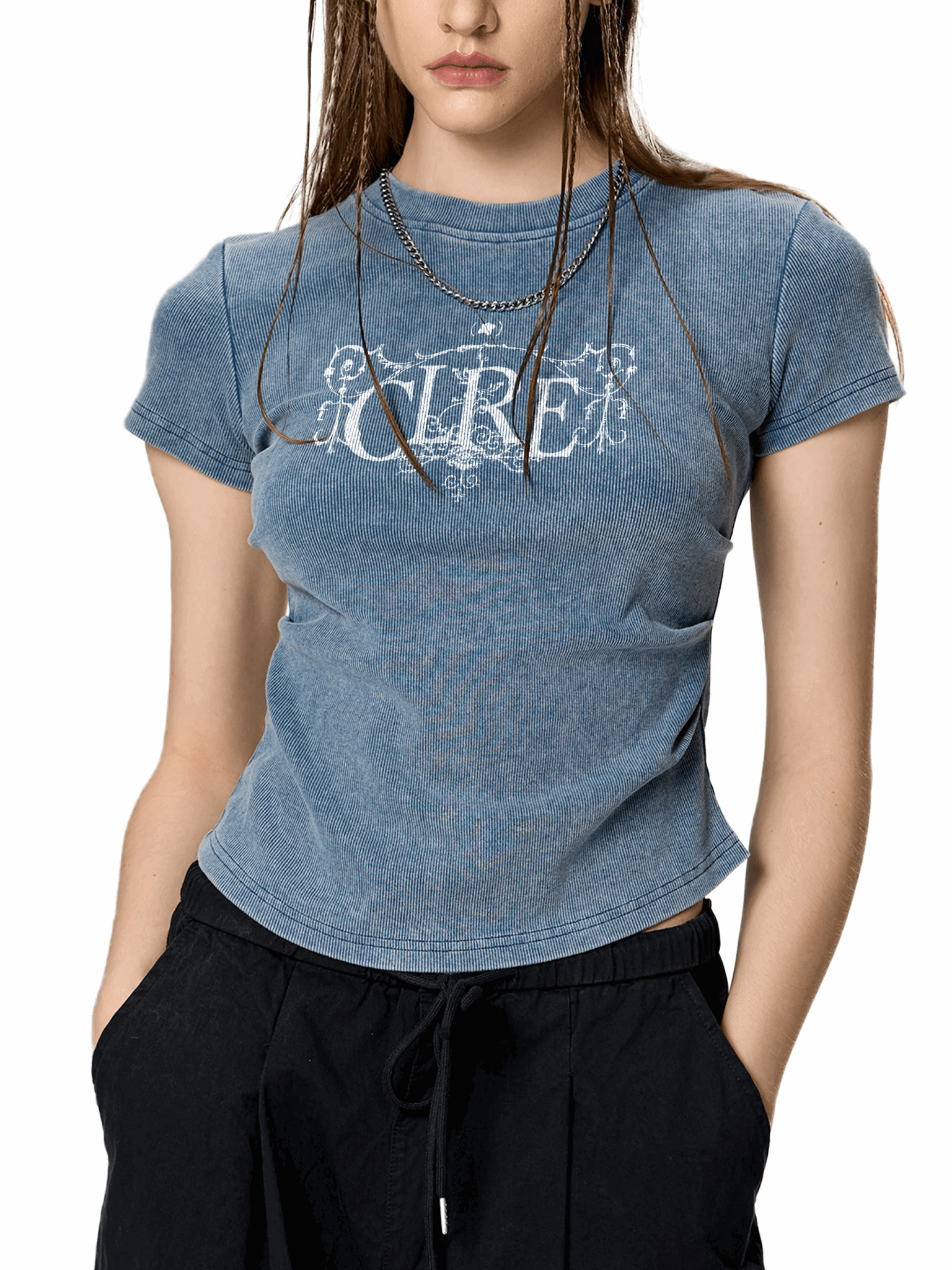 ORNATE - T-Shirt Cintré Délavé Y2K - CLRE - Marque Streetwear indépendante basée en France